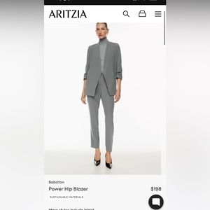 Aritzia Grey Power Blazer